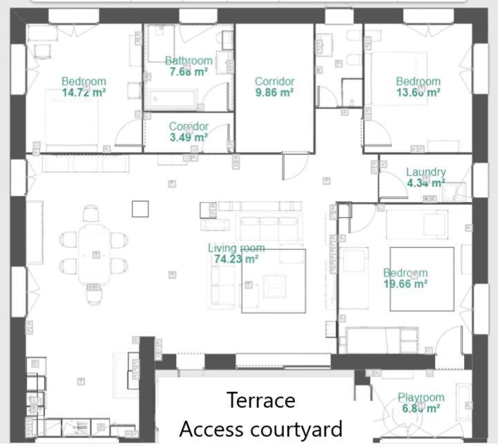 Big Appartement - 9 Guests - Air Conditionning And Courtyard Bussoleno Eksteriør bilde